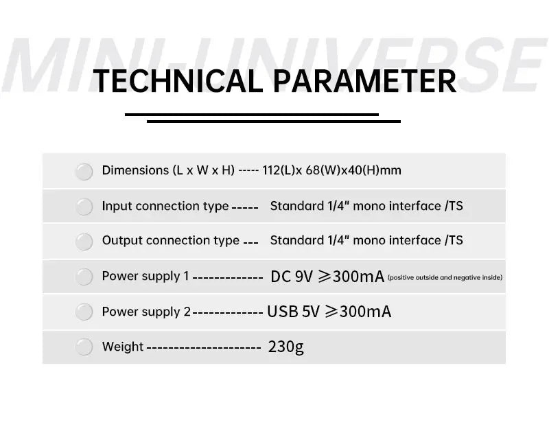 M-VAVE MINI-UNIVERSE Electric Guitar Reverb Effects Pedal 9 Reverb Effects Room/Shimmer/Lofi/Spring Reveb Guitar Pedal