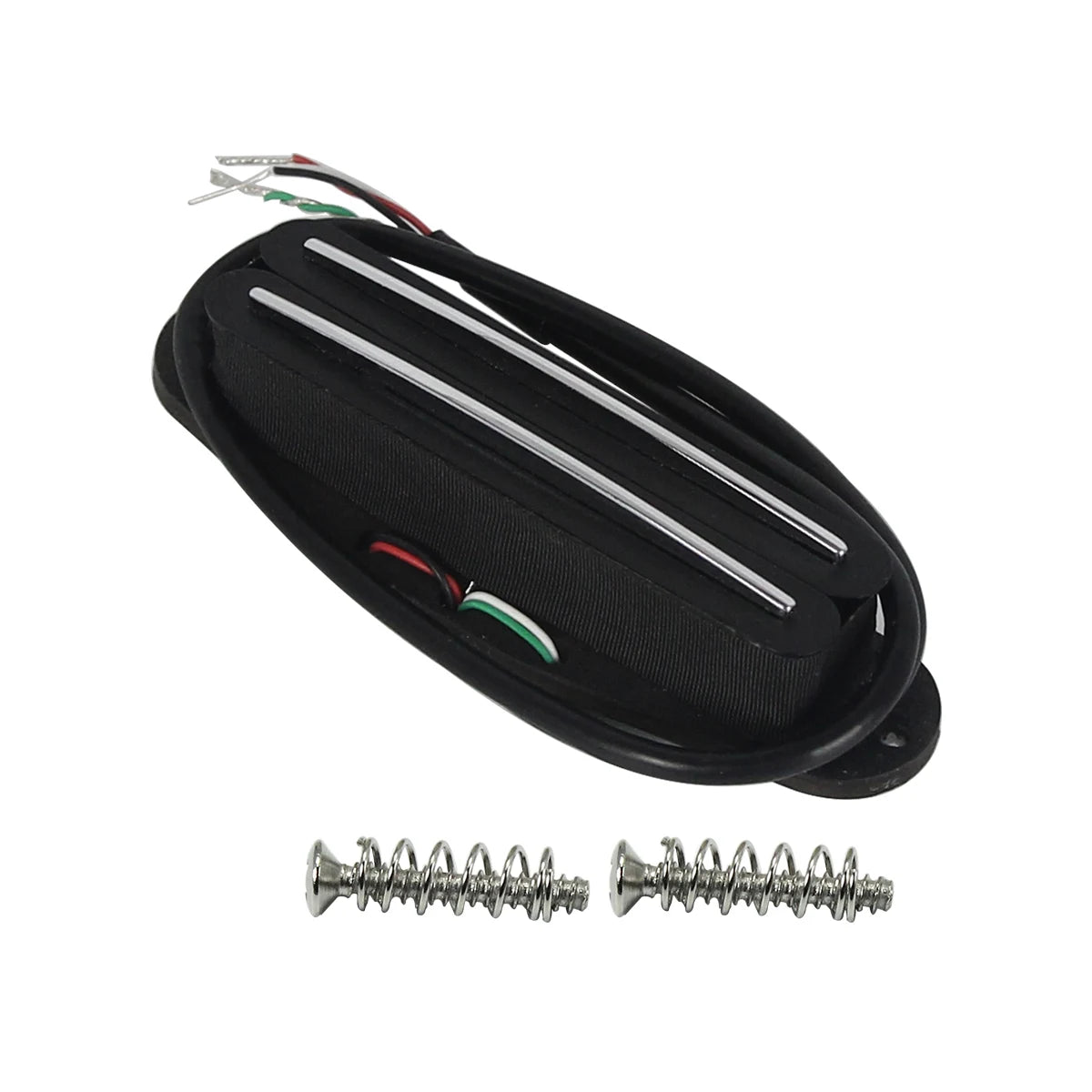 FLEOR 1PCS Alnico 5 Hot Dual Rails Humbucker Pickup Single Coil Sized fit ST/SQ Guitar Parts, Black/White/Yellow Option