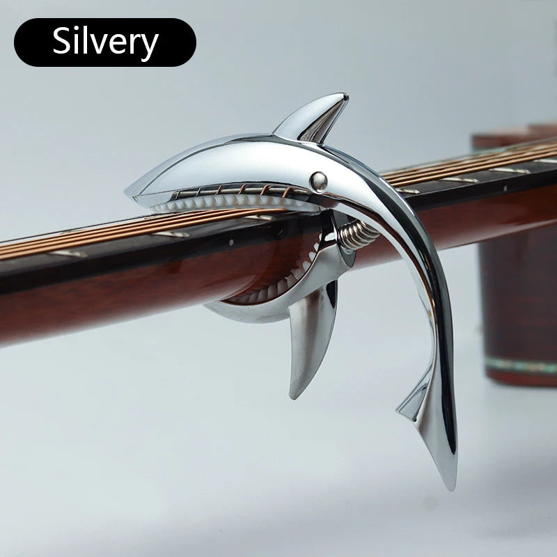 Metal Shark Capo Acoustic Guitar Electric Guitar Tone Variation Clip Bass Bridge Zinc Alloy Musical Instrument Accessories