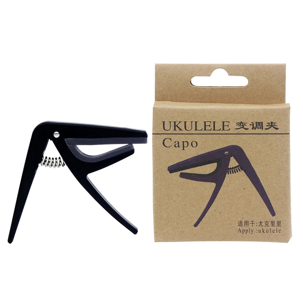 Guitar Tuning Clamp Pro Black Ukulele Capo Quick Change Tuner Musical Instrument Accessories Acoustic 4 Strings Hawaii