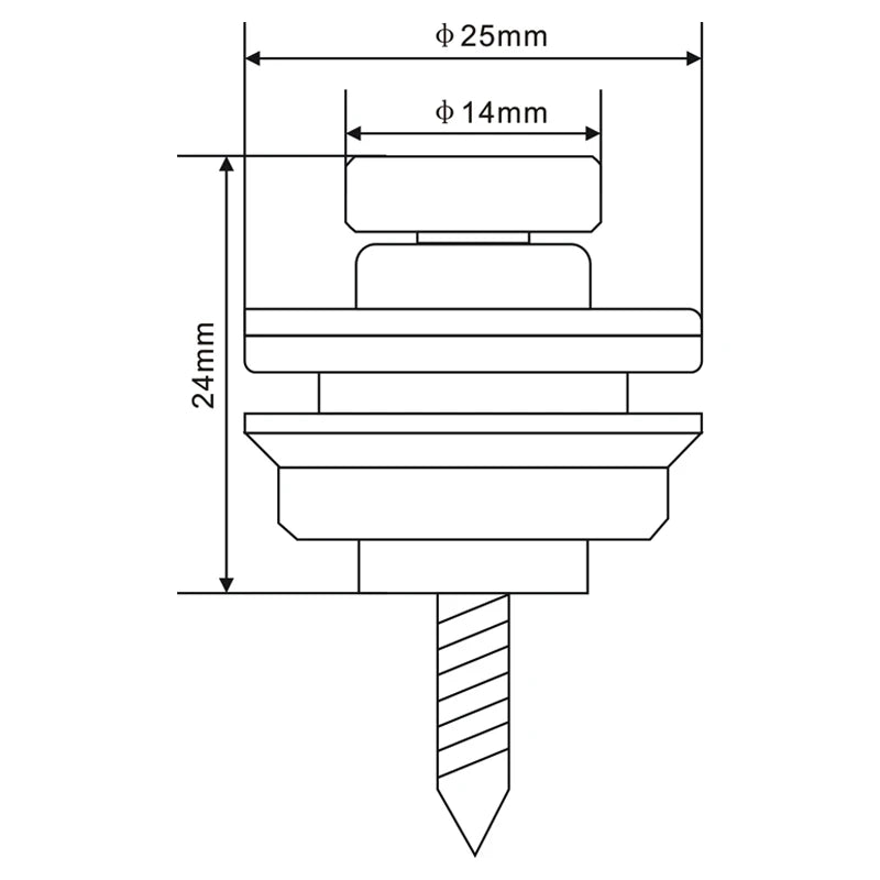 FLEOR 4pcs Guitar Strap Lock Buttons Flat Head Heavy Duty Metal Security Straplocks for Bass Guitar