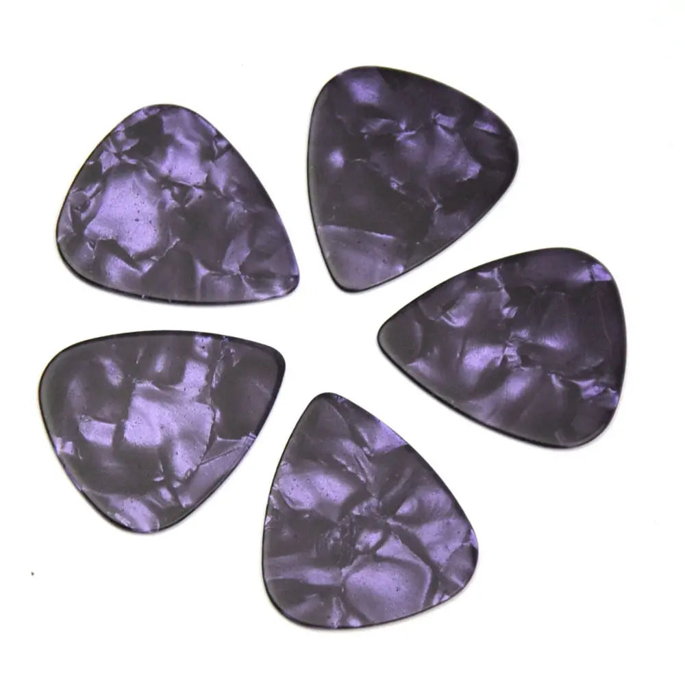 Lots of 100 pcs Purple Pearl Celluloid Guitar Picks Plectrums 0.46mm 0.71mm 0.96mm 1.5mm