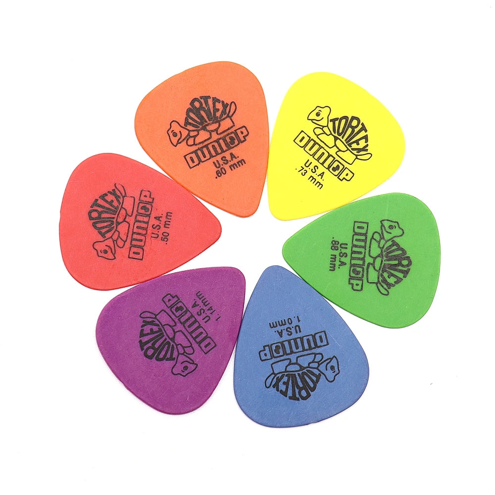 10pcs Dunlop Guitar Picks Electric Guitar Parts Picks Accessories 6 Kinds Thickness Picks