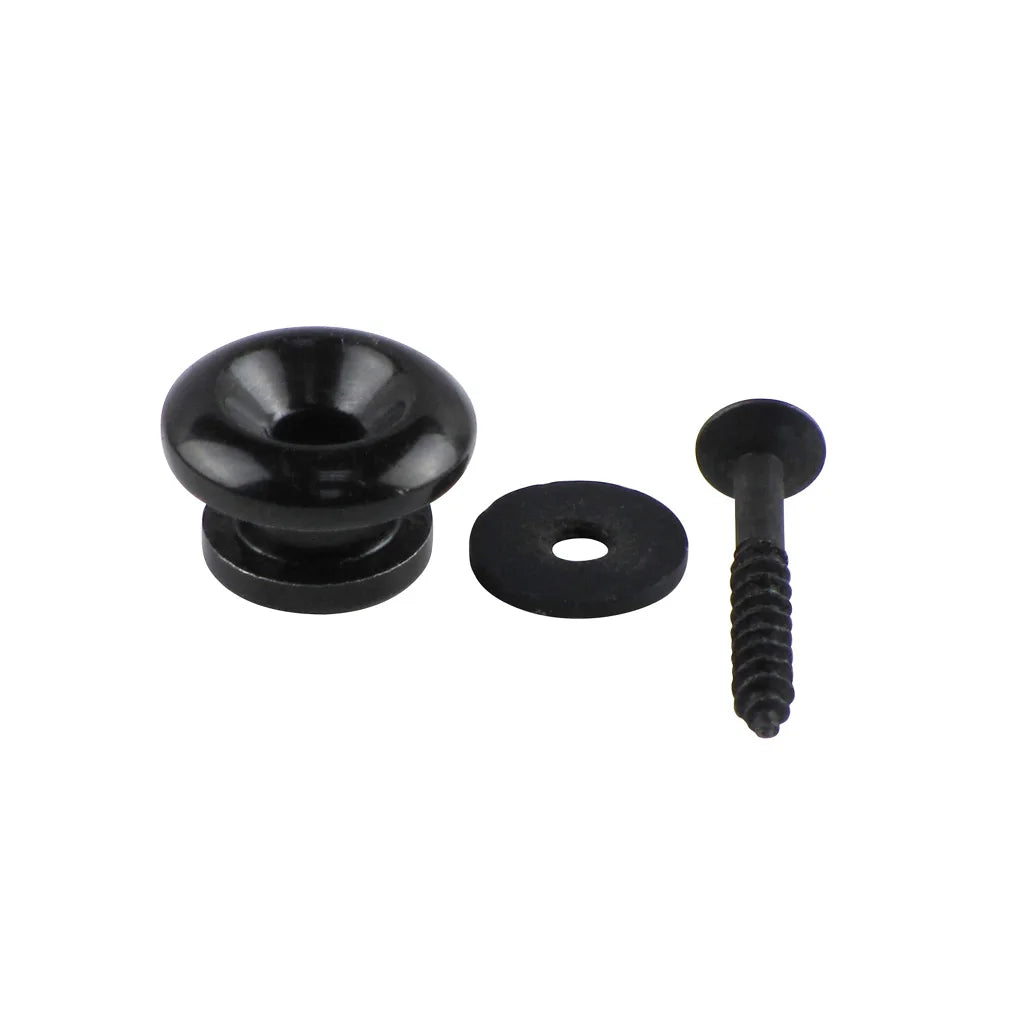 NEW Pair of Metal Mushroom Head StrapLock Electric Guitar Strap Locks Buttons Black