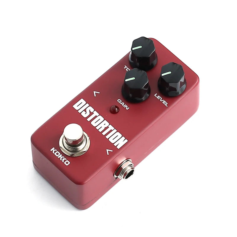 KOKKO Guitar Pedal Distortion Effect FDS2 Portable Aluminum Alloy Pedal Suitable for Electric Guitar, Bass, Guitar Accessories