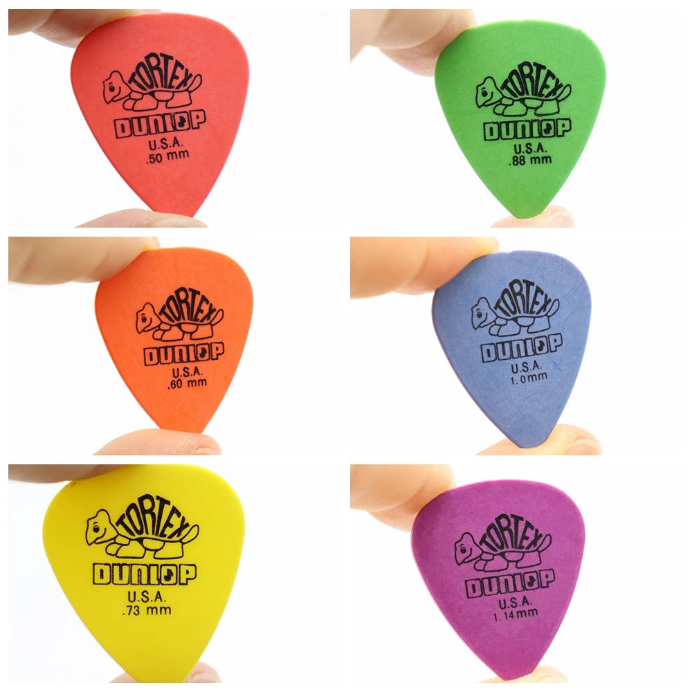 10pcs Dunlop Guitar Picks Electric Guitar Parts Picks Accessories 6 Kinds Thickness Picks