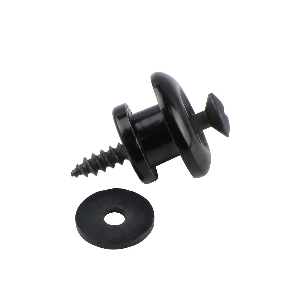 NEW Pair of Metal Mushroom Head StrapLock Electric Guitar Strap Locks Buttons Black