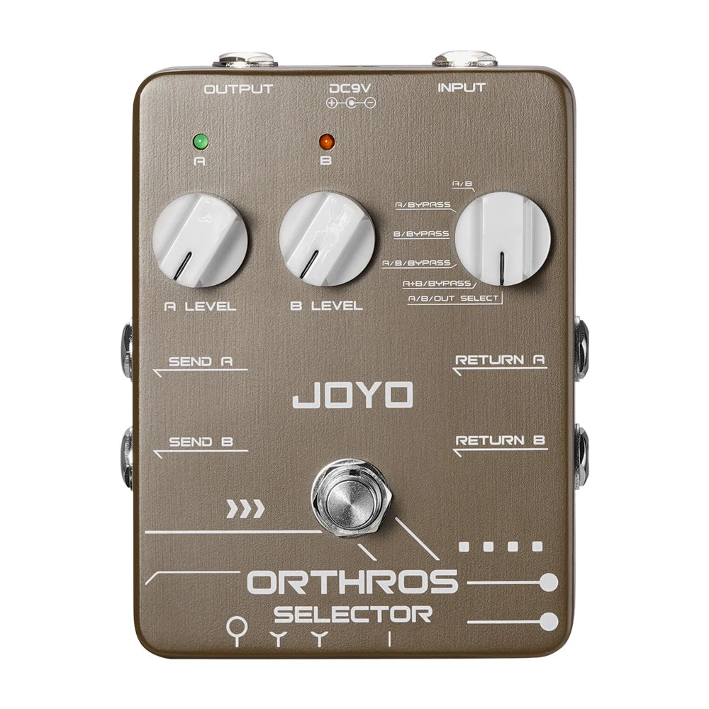 JOYO JF-24 Orthros Selector Guitar Effects Pedal 6 Looping Modes Independent Control Channel with A/B 2 Line Loops
