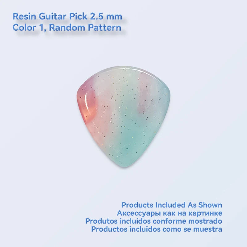 1pc/3pcs Guitar Pick 2.0/2.5 mm Resin Guitar Picks Multiple Colors Marble Pattern, Guitar Accessories