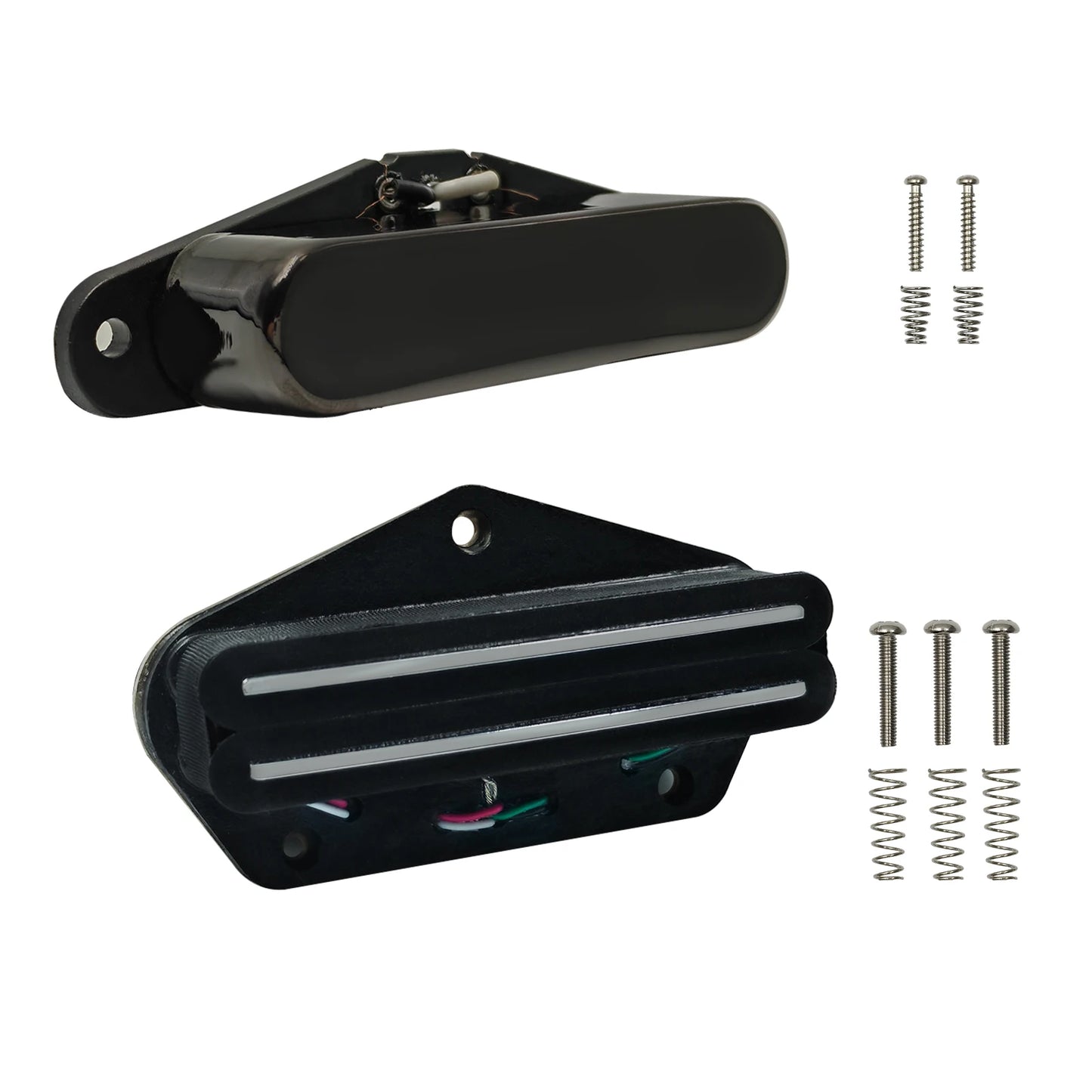 PHRILAM Alnico 5 guitar TL pickup set, neck/small double track bridge, resistive high output 13K can be cutaway