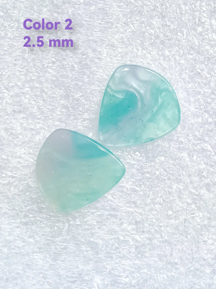 1pc/3pcs Guitar Pick 2.0/2.5 mm Resin Guitar Picks Multiple Colors Marble Pattern, Guitar Accessories