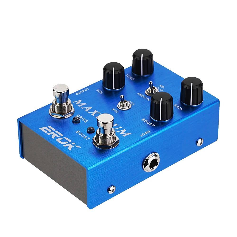 EROK Maximum Effect Pedal Overdrive Effect Pedal Boost Overdrive Electric Guitar Effects Pedal Clean Tone without Compression Pa