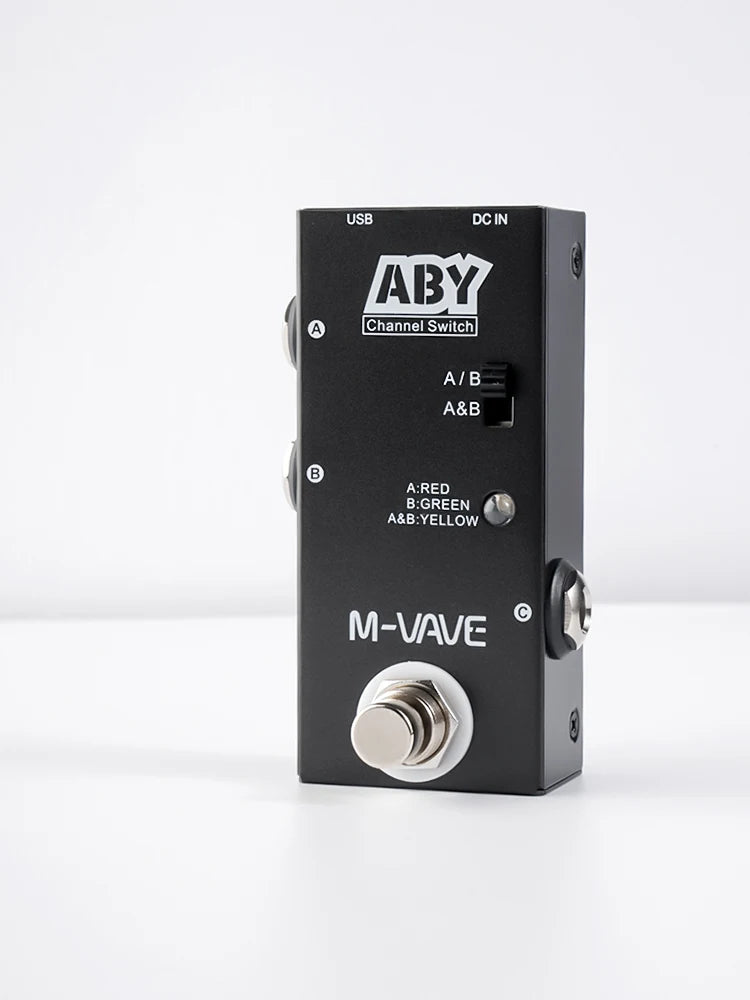 ABY Guitar/Bass Pedal Mini Channel Switch Pedal A/B to C or C to A/B mode Works without Power Supply, Guitar Accessories