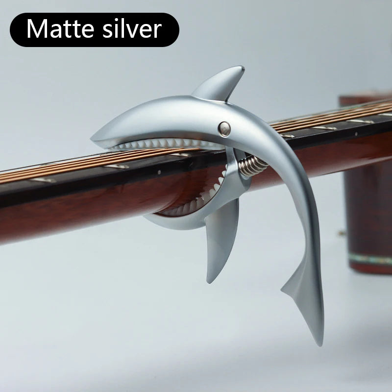 Metal Shark Capo Acoustic Guitar Electric Guitar Tone Variation Clip Bass Bridge Zinc Alloy Musical Instrument Accessories