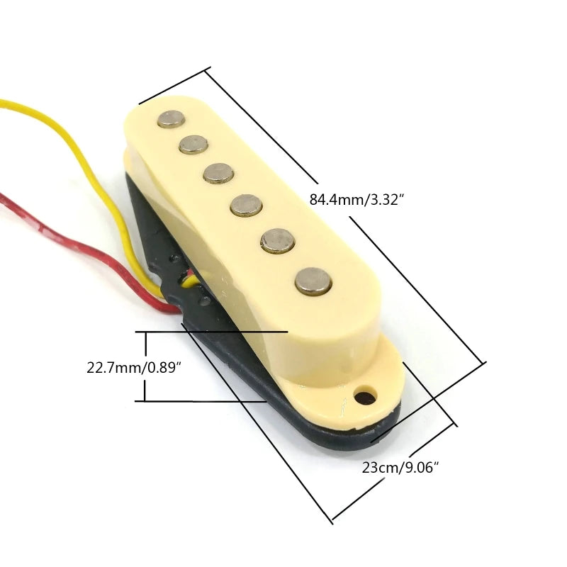 Strat Style Electric Guitar Pickup Kit, Single Coil Pickup Loaded Highout Pickup Replacement Fit for 6 String Guitar