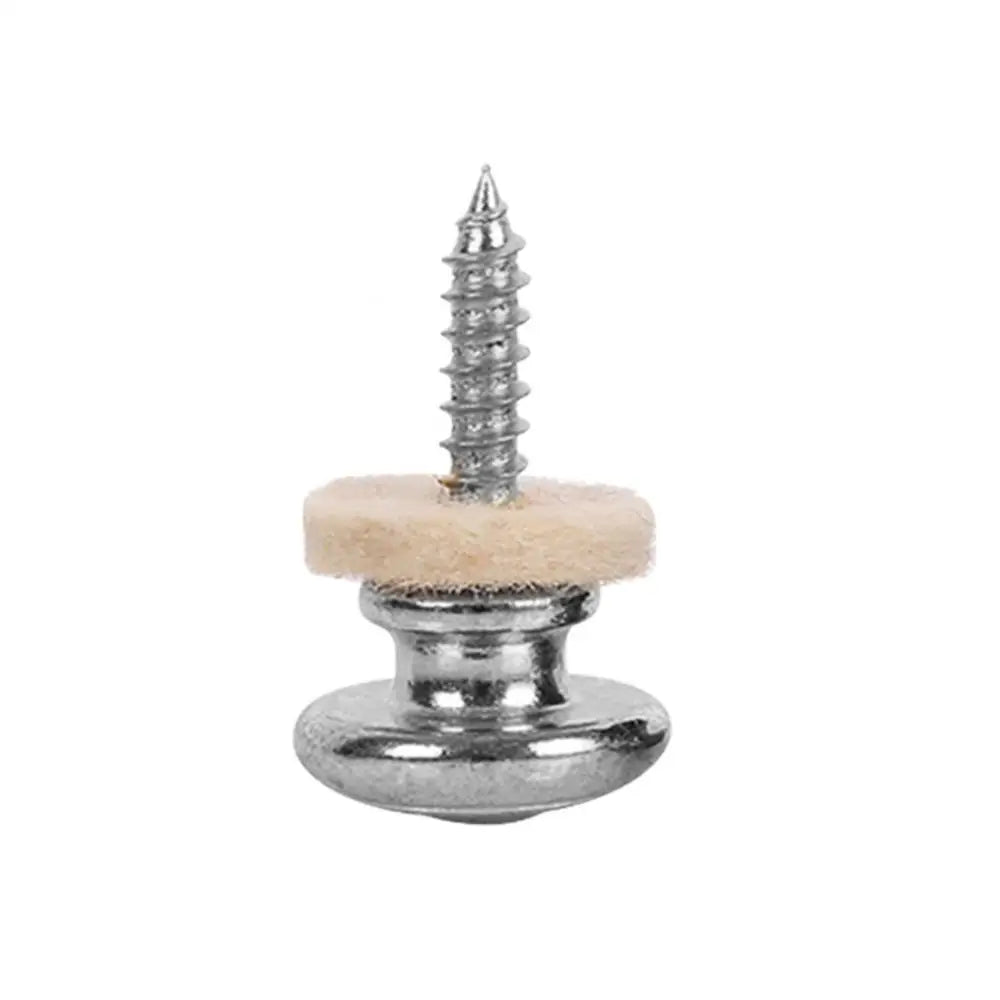 Guitar Bass Strap Lock Metal Anti-slip Buckle Locking Button Pegs Pin Non Slip Mushrooms Heads Belt Buckle Buttons for Ukulele