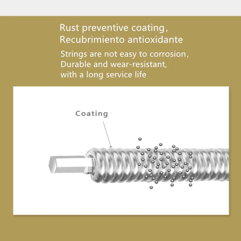 Moge Electric Guitar Strings Antirust Coating Nickel Wound Strings For Electric Guitar Parts