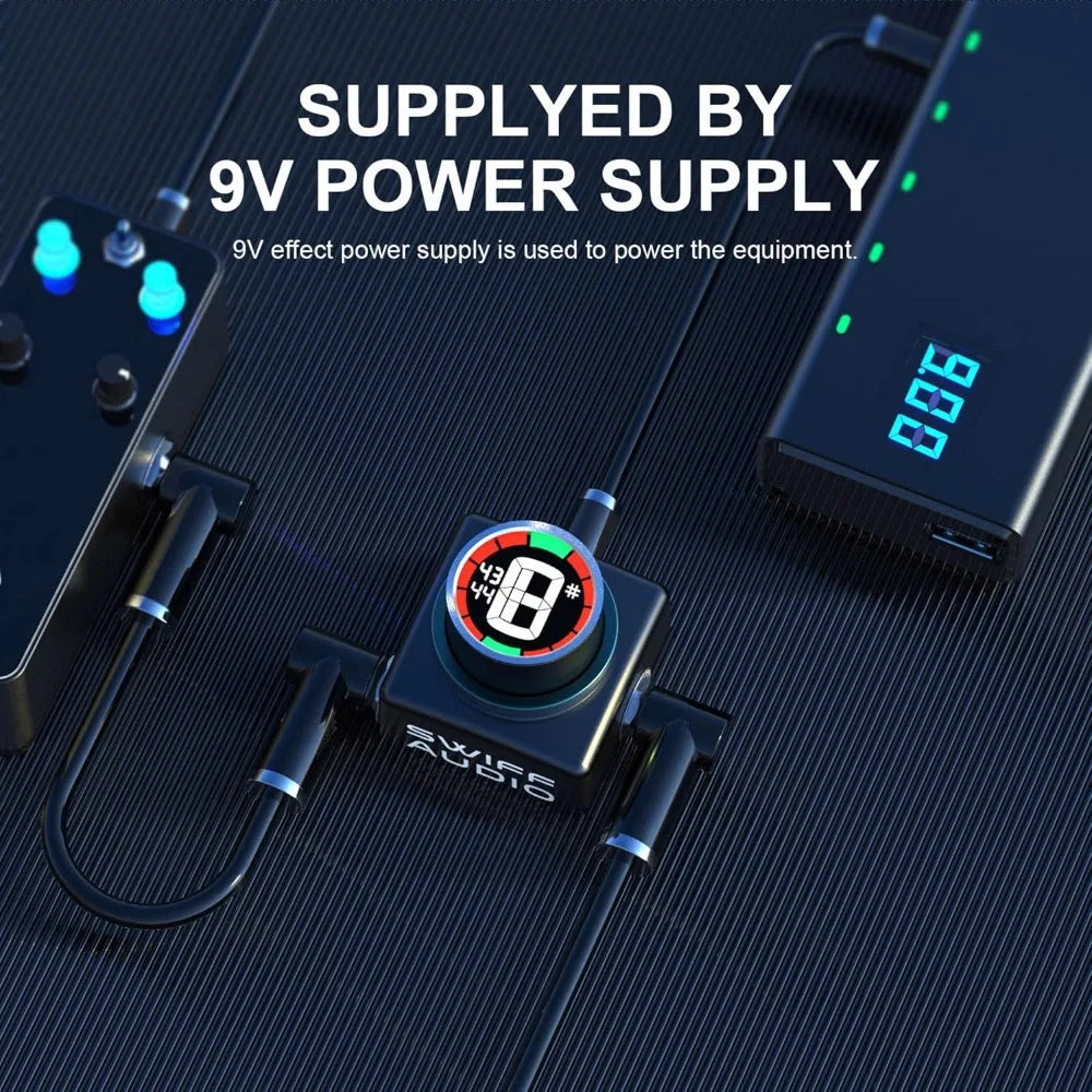 SWIFF C20 Pedal Tuner Electric Guitar Bass Universal Tuning Single Block Special Tuning Meter