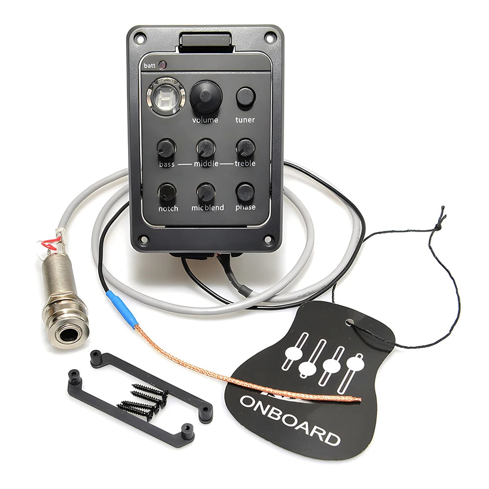 Plastic 301 Guitar Pickup EQ Equalizer with Tuner Presys Piezo Pickup Guitar Blend Preamp Guitar Soundhole EQ Parts Accessories