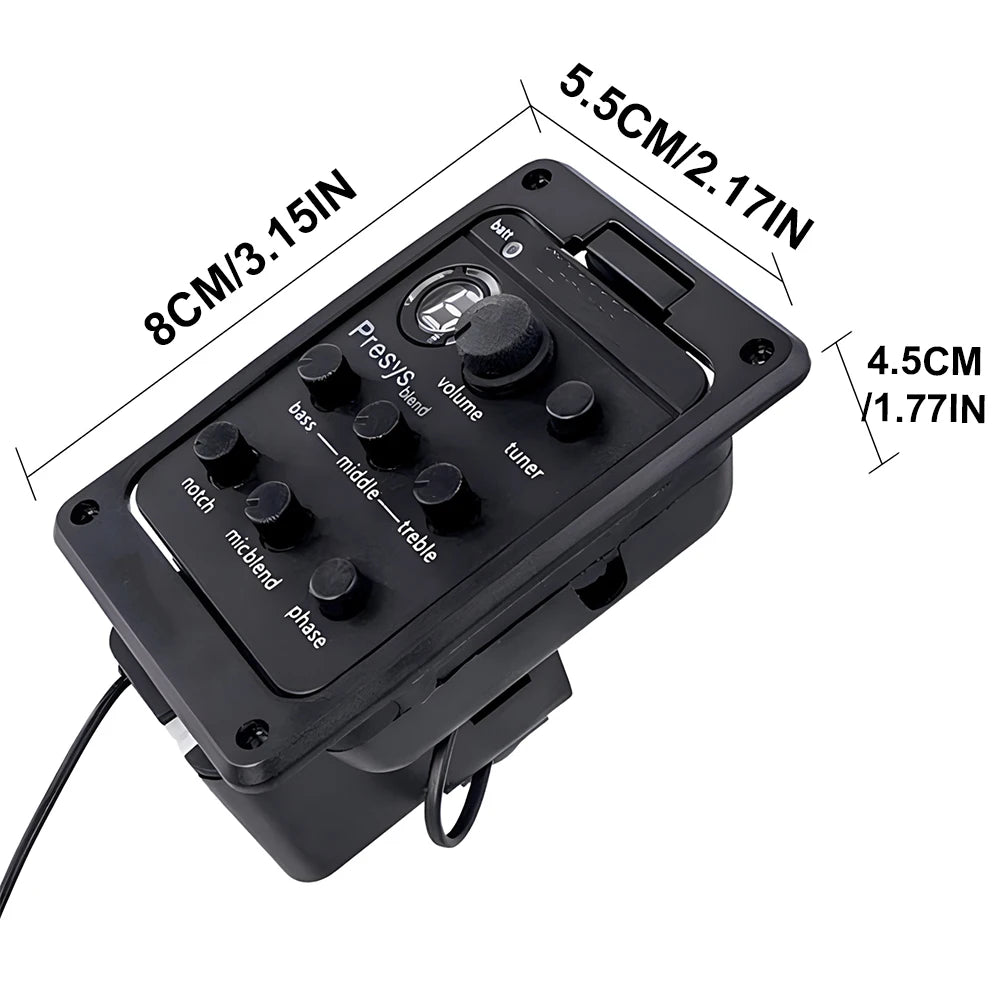 Plastic 301 Guitar Pickup EQ Equalizer with Tuner Presys Piezo Pickup Guitar Blend Preamp Guitar Soundhole EQ Parts Accessories