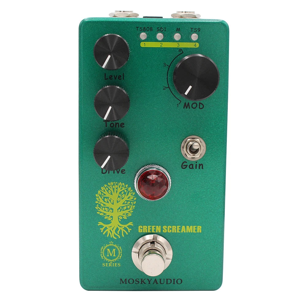 Guitar Effect Pedal GREEN SCREAMER Booster/overdrive booster/overdrive 4 Mode Switch & Level/Tone/Drive Controls Compact
