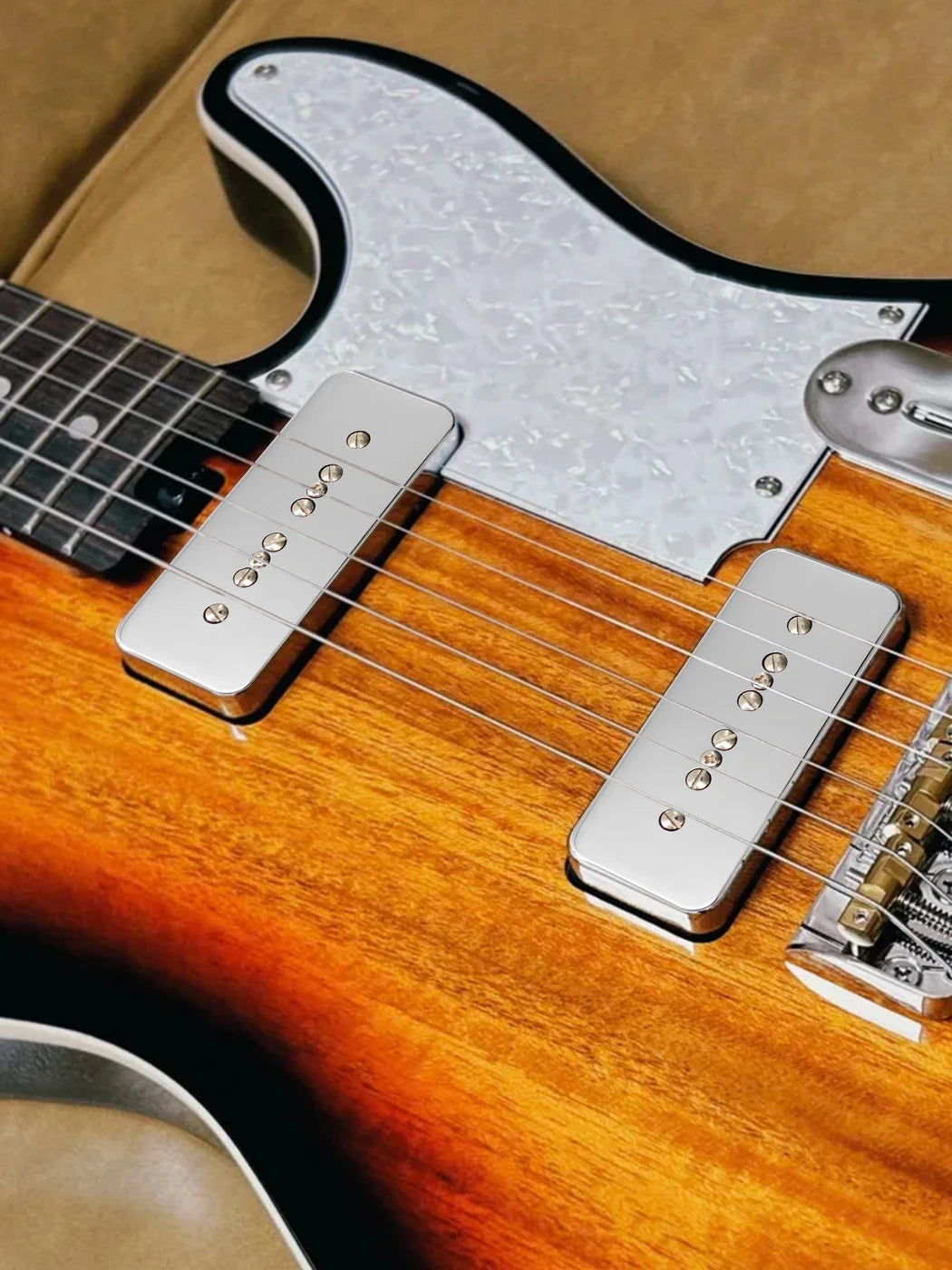 Phrilam ProP90-BLA High output Alnico5 P90 Soapbar Single Coil Pickup for Les Paul LP SG Electric Guitar Neck Bridge Pickups Set