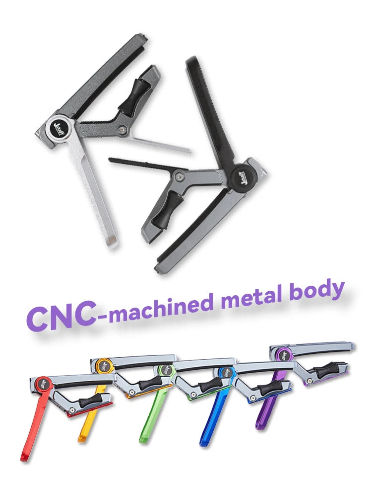 Metal Guitar Capo Sliding Operation Pressure Adjustable Fits Acoustic Guitars, Electric Guitars, Bass, etc. Guitar Accessories