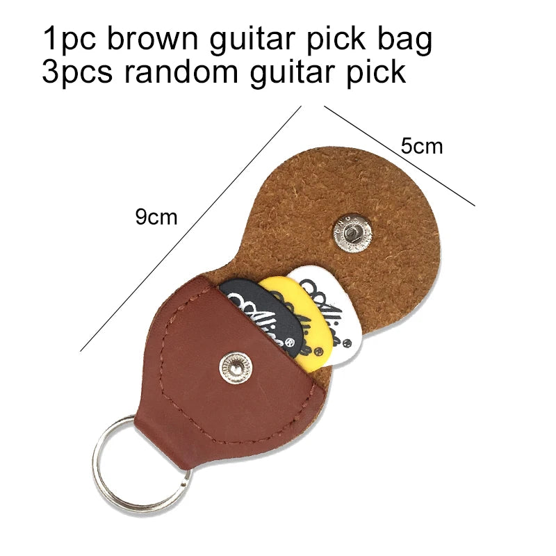 Guitar Accessories PU Material Guitar Pick Bag Alloy Capo Metal Tuning Clip Random Pick Folk Guitar Stringed Instrument TMZ
