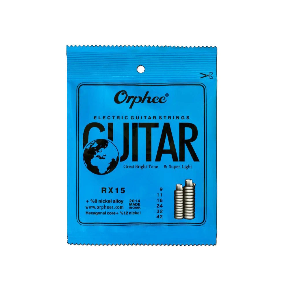 Guitar Strings Set Orphee RX15 Electric Guitar String Set (.009-.042)  Alloy Super Light Tension