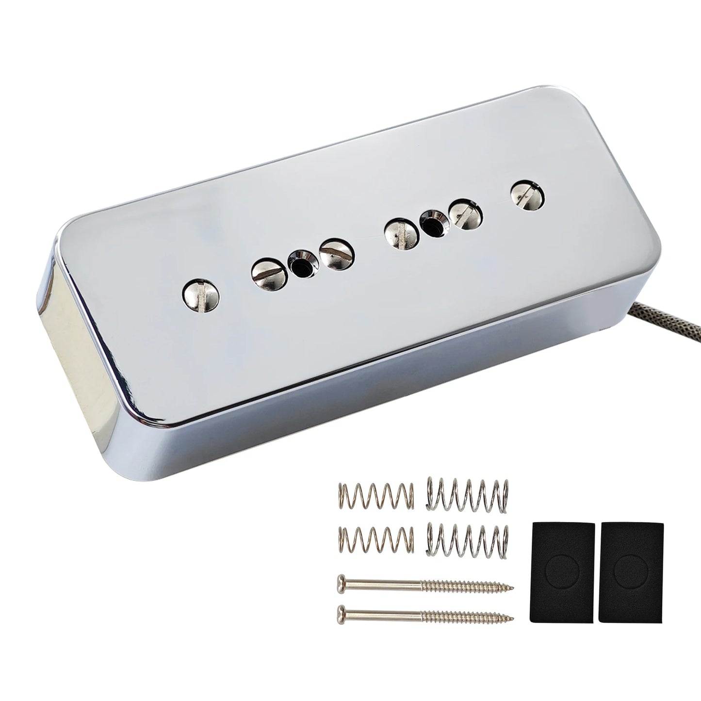 Phrilam ProP90-BLA High output Alnico5 P90 Soapbar Single Coil Pickup for Les Paul LP SG Electric Guitar Neck Bridge Pickups Set