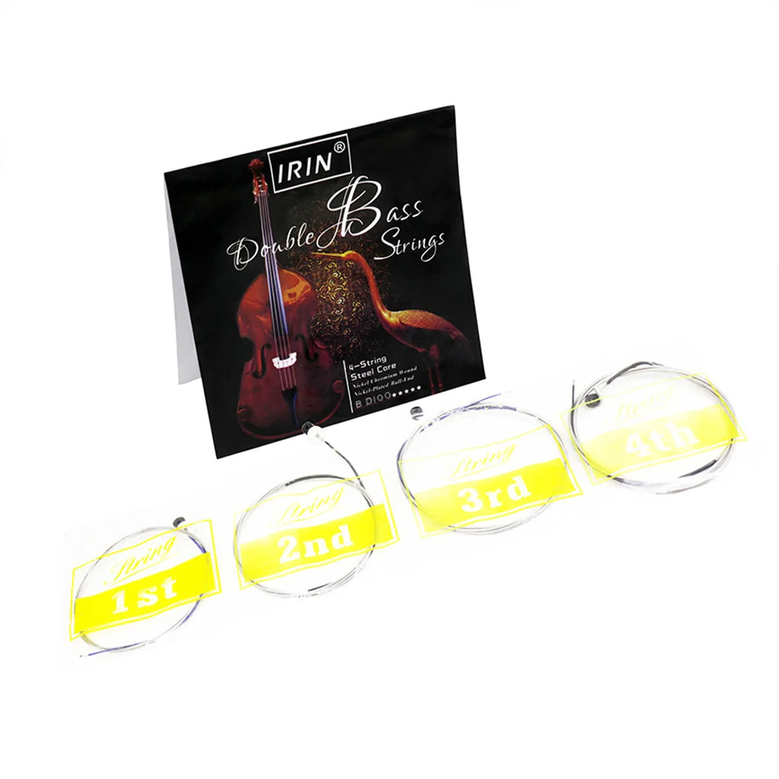 IRIN BD100 Double Bass Strings Big Bass Strings Steel Wire Core Silver-plated Alloy Wound Stringed Instrument Parts Accessories