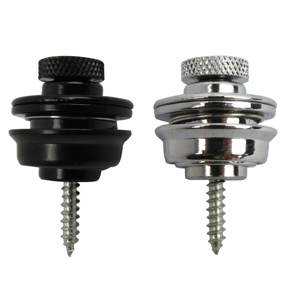 FLEOR 4pcs Guitar Strap Lock Buttons Flat Head Heavy Duty Metal Security Straplocks for Bass Guitar