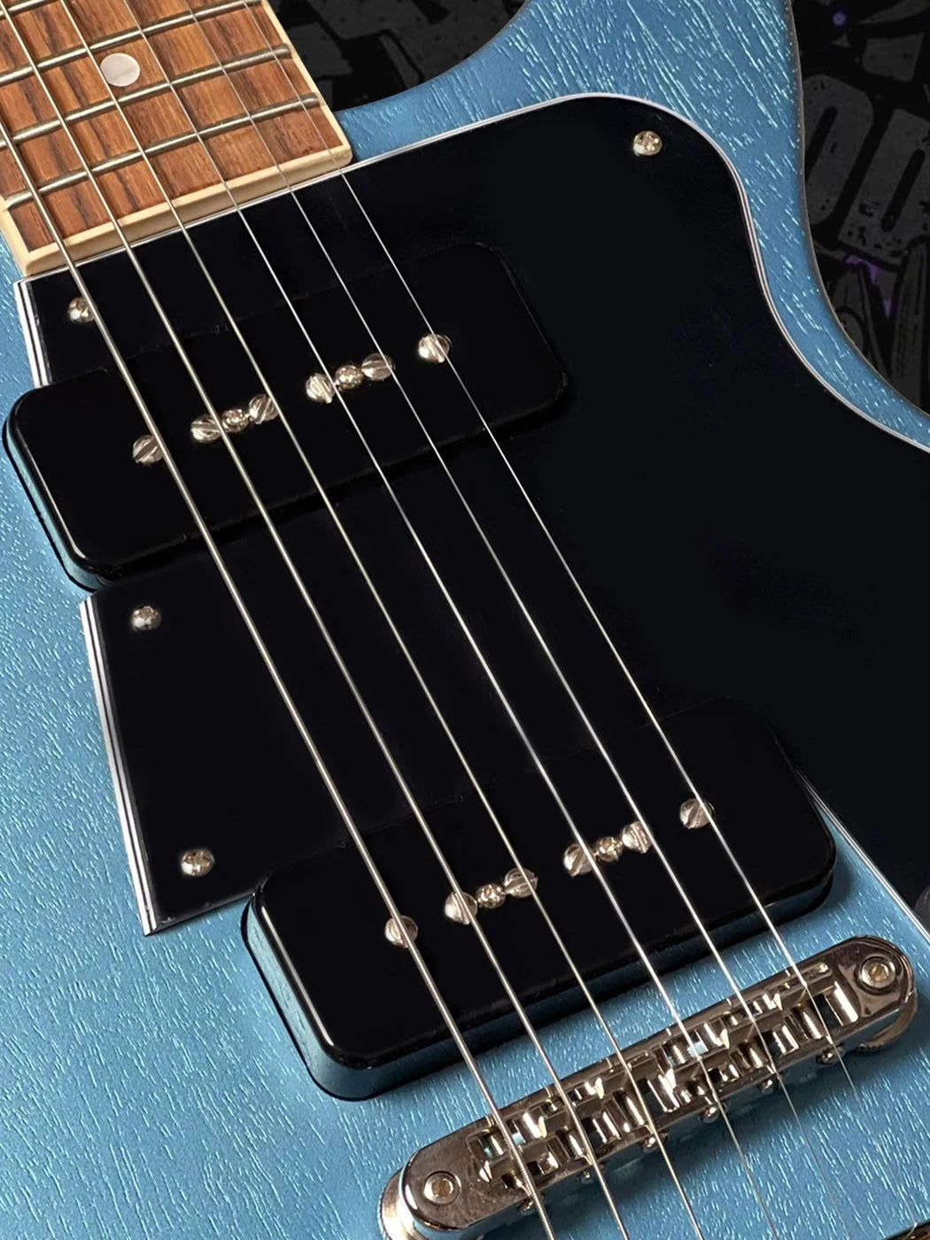 Phrilam ProP90-BLA High output Alnico5 P90 Soapbar Single Coil Pickup for Les Paul LP SG Electric Guitar Neck Bridge Pickups Set