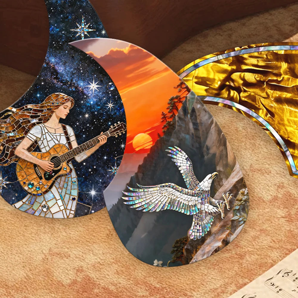 1 Piece Professional Folk Acoustic Guitar Pickguard Thicknesses 0.5 mm Self-adhesive Pick Guard Sticker, Guitar Accessories