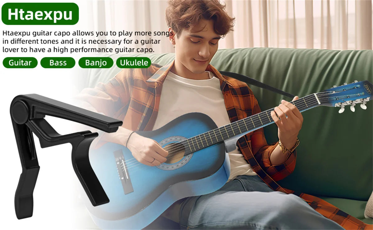 Miwayer Guitar Capo - Universal Transposition Clip for 6/12-String Acoustic/Electric/Classical Guitars & Ukulele