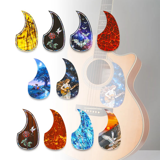 1 Piece Professional Folk Acoustic Guitar Pickguard Thicknesses 0.5 mm Self-adhesive Pick Guard Sticker, Guitar Accessories