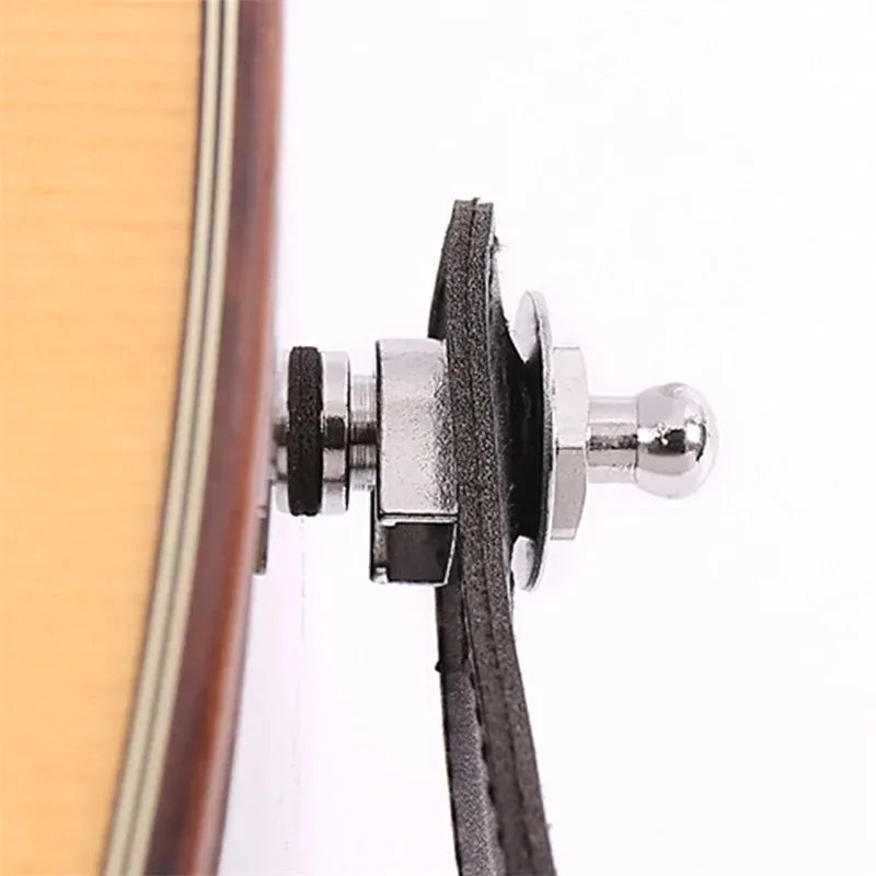 Guitar Strap Lock Guitar Strap Buckle Anti Detachment Folk Wooden Guitar Tail Nail Metal Electric Guitar Strap Buckle