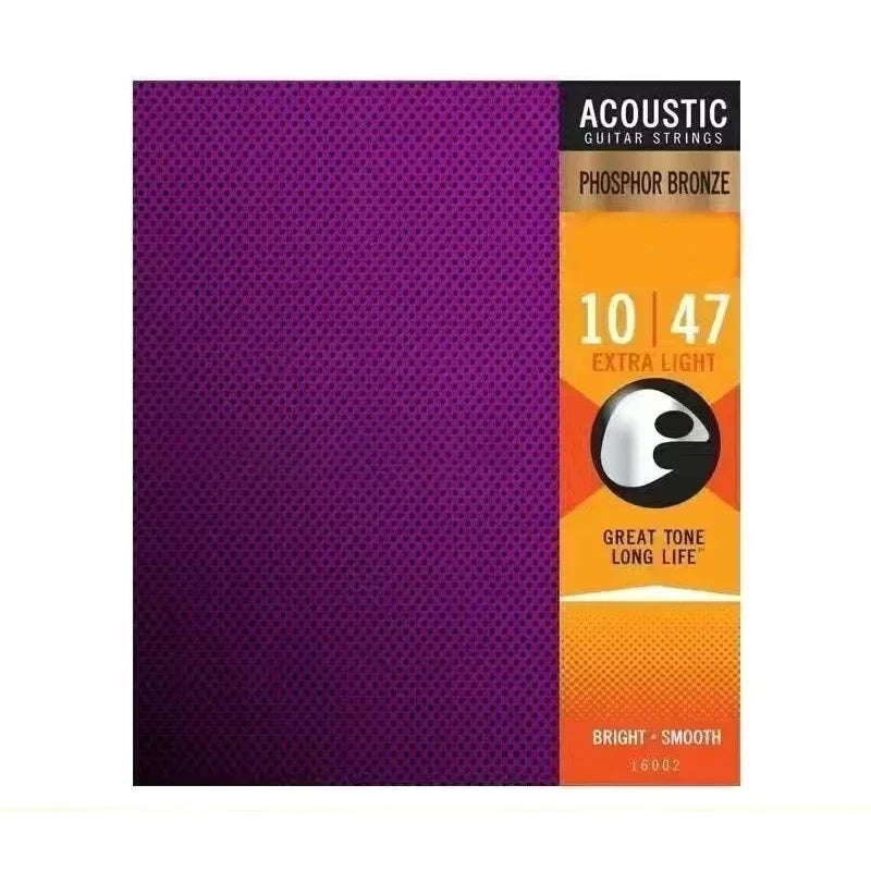 Professional Electric & Acoustic Guitar Strings Set Coated Phosphor Bronze & Brass Strings for Long Life Clear Tone Anti-Rust