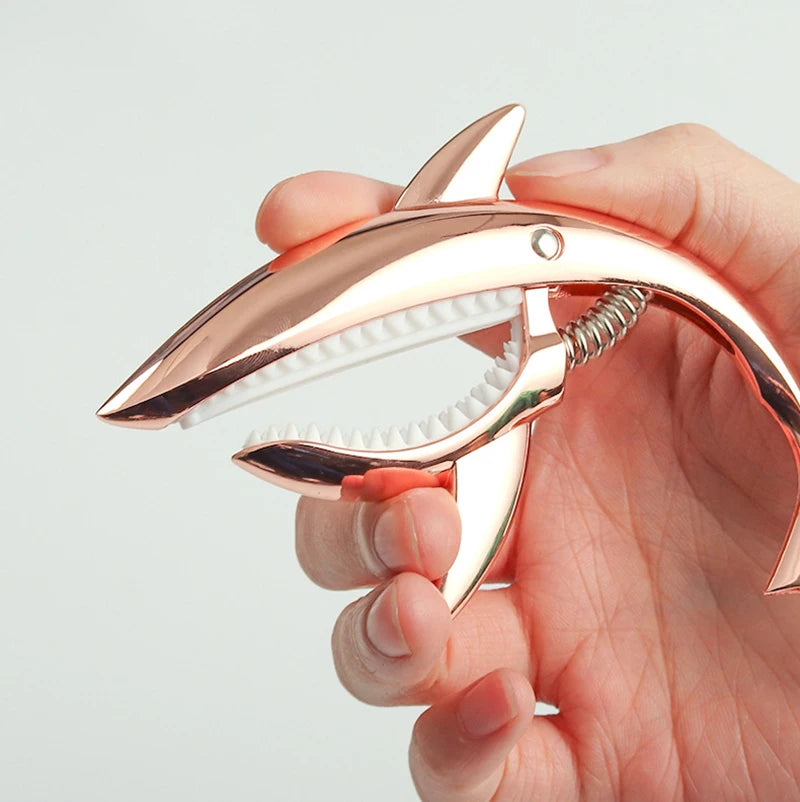 Metal Shark Capo Acoustic Guitar Electric Guitar Tone Variation Clip Bass Bridge Zinc Alloy Musical Instrument Accessories