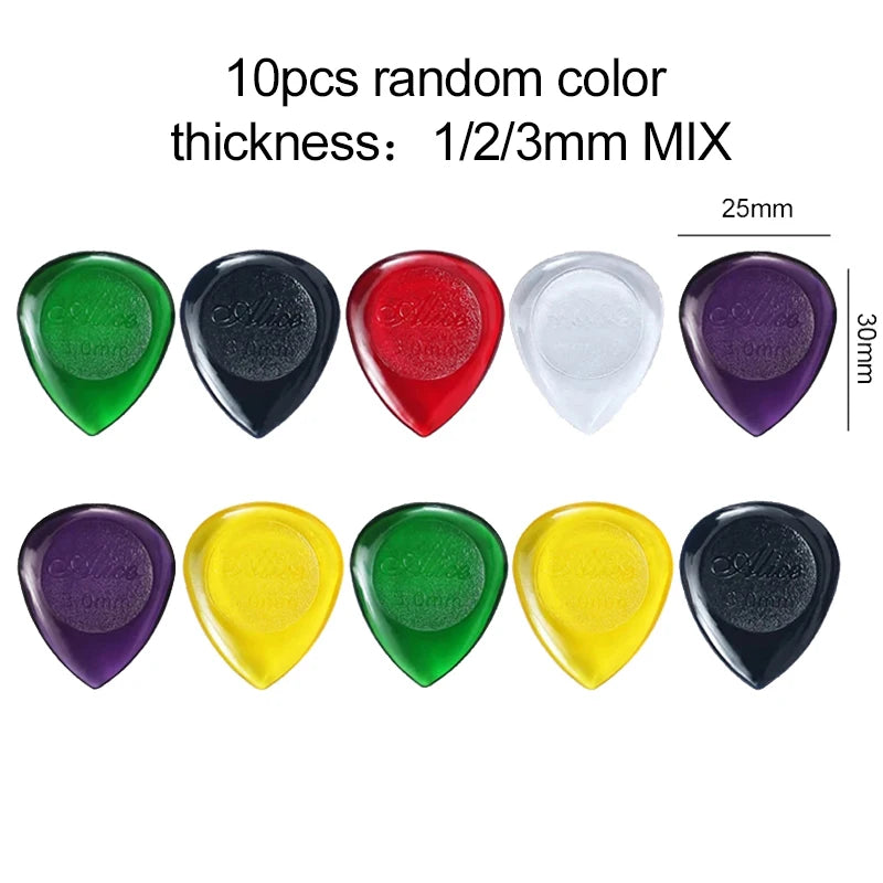 5/10pcs Guitar Picks Water Droplet Shape Acoustic Electric Bass Plectrum Mediator 1/2/3mm Fast Picking Guitar Accessories TMZ