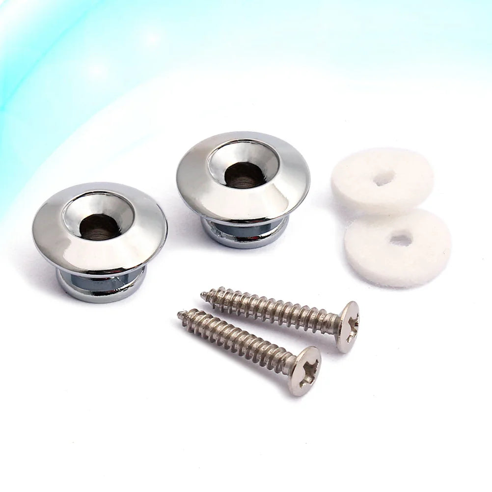 Mushroom Head Guitar Strap Locks Straplock Buttons Guitar Belt Strap Button with Mounting Screws For Acoustic Guitar Parts