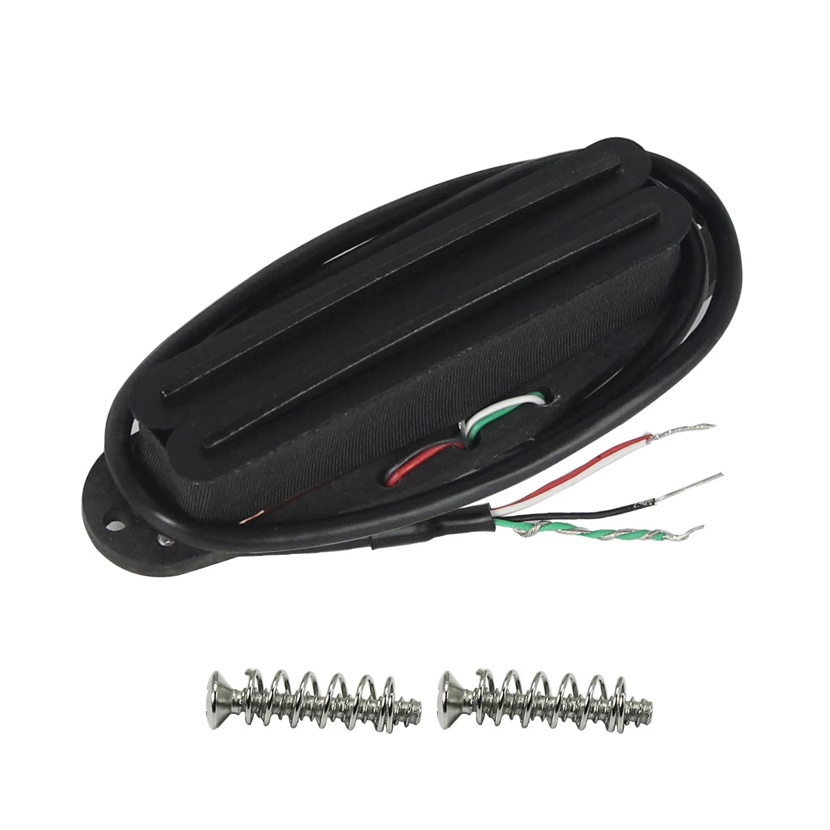 FLEOR 1PCS Alnico 5 Hot Dual Rails Humbucker Pickup Single Coil Sized fit ST/SQ Guitar Parts, Black/White/Yellow Option