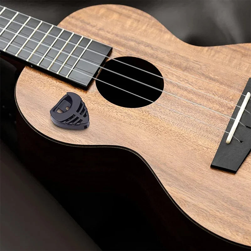 2Pcs Guitar Pick Holders Plastic Stick-on Guitar Pick Case Celluloid Mediator Holders Electric Guitar Accessories for Bass Ukule