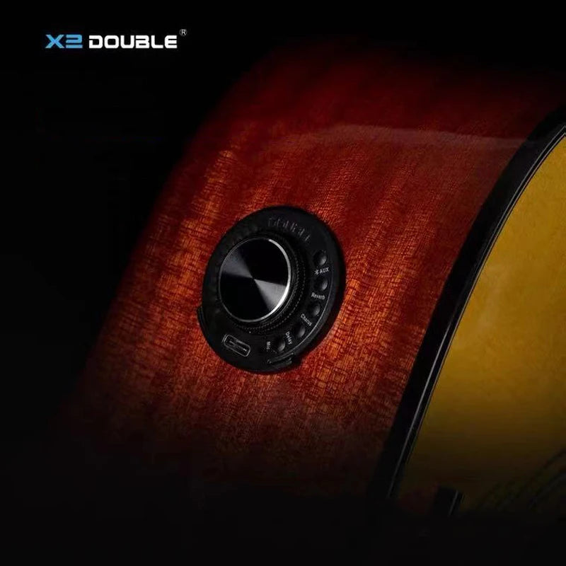DOUBLE OS1 Acoustic Guitar Pickup Chorus Delay Reverb Effects With Microphone Digital Control Resonance Pickup