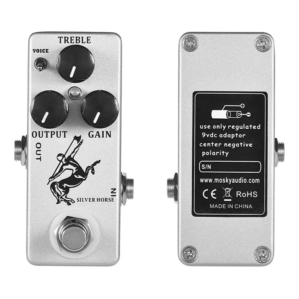 MOSKY Golden Horse/Silver Horse Mini Overdrive Guitar Effect Pedal | True Bypass | Dual Voice Modes | Analog Circuit