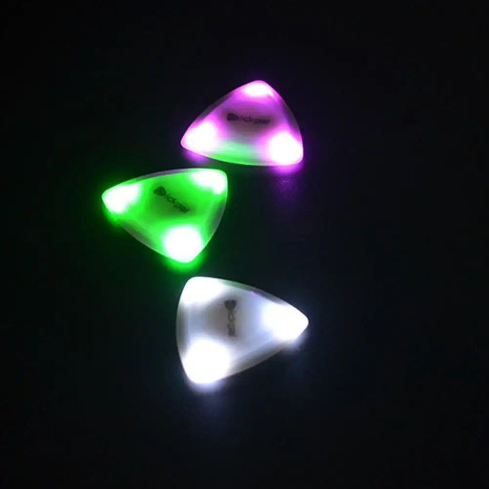 LED Glowing Guitar Pick Replacement Touch Luminous Electric Guitar Ukulele Bass Plectrum Stringed Instruments Parts