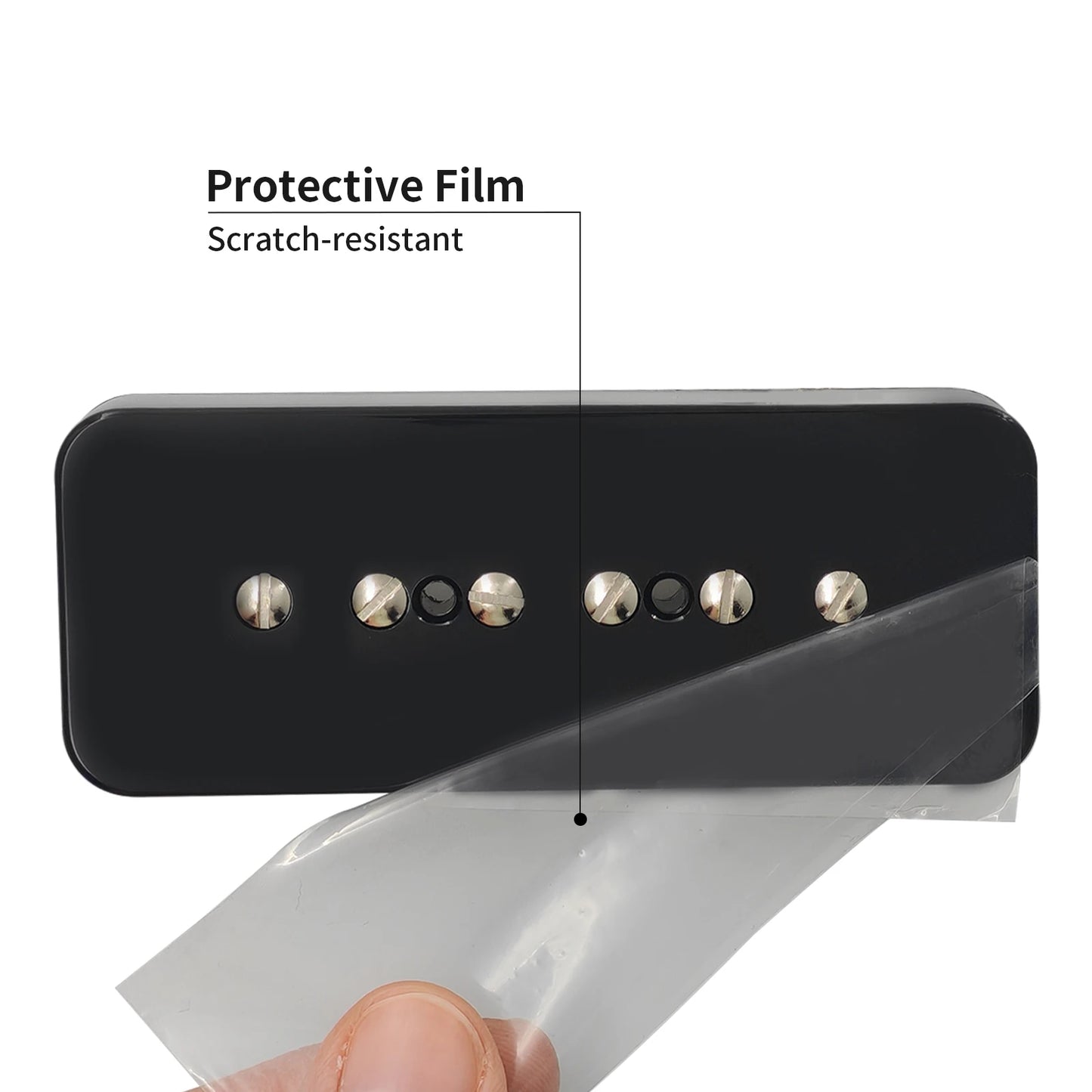Phrilam ProP90-BLA High output Alnico5 P90 Soapbar Single Coil Pickup for Les Paul LP SG Electric Guitar Neck Bridge Pickups Set