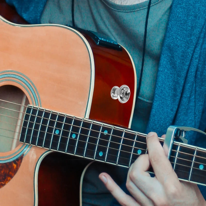 10pcs Guitar Strap Metal Tail Nail Instrument Safe Lock Bass Buckle Parts Accessories For Acoustic Electric Guitars