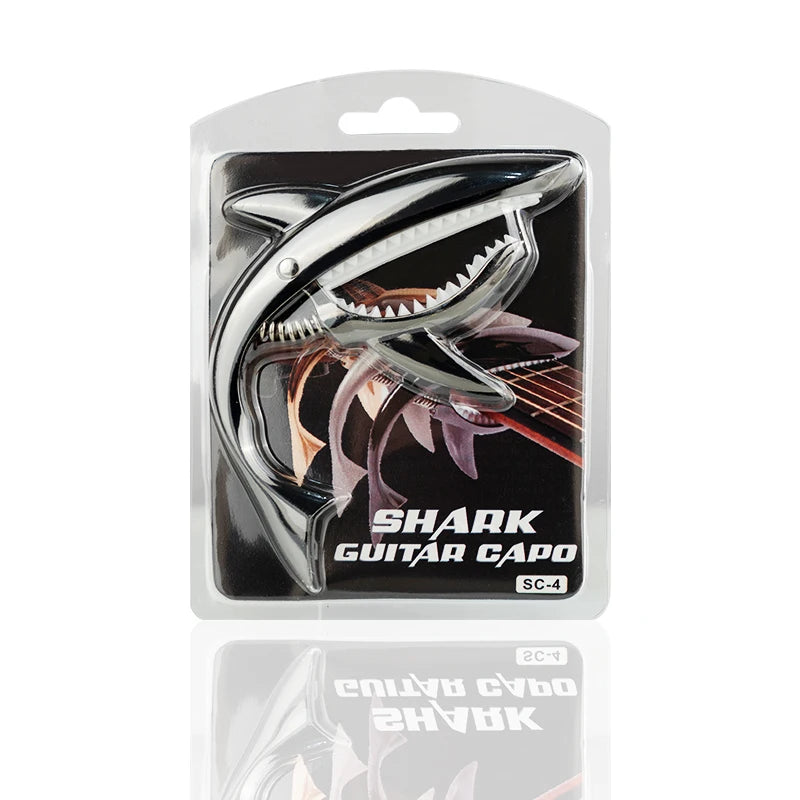 New Shark-Shaped Capo, High Aesthetic Appeal, Personalized Folk Guitar Capo, Metal Clip, Guitar Capo Accessory