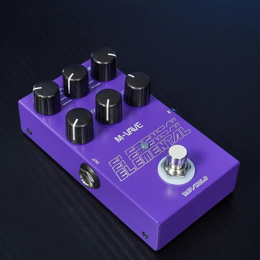 M-vave Elemental Digital Delay Pedal 9 Different Delay Guitar Effects Delay Guitar Pedal Supporr for TAP and HOLD Mode